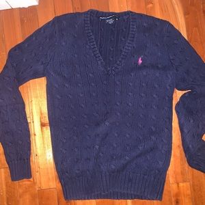 Women’s blue Ralph Lauren v-neck cardigan